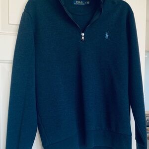 Ralph Lauren Men's Dark Blue Zip-Up Sweater